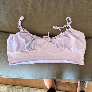 SHEIN Lavender Crop Top